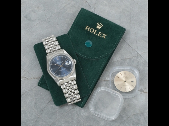 Ролекс (Rolex) Datejust 36 Blu Jubilee Blue Jeans Dial - Double Dial 16234 